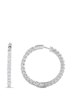 LB Exclusive diamond inside-out hoop earrings - Silver