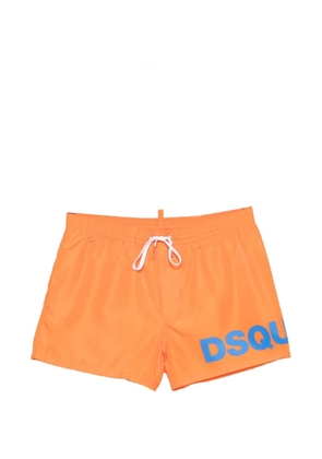 DSQUARED2 logo drawstring-waistband swim shorts - Orange