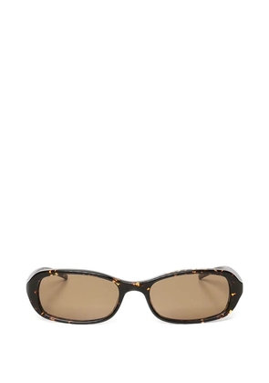 Chimi Code rectangle-frame sunglasses - Brown