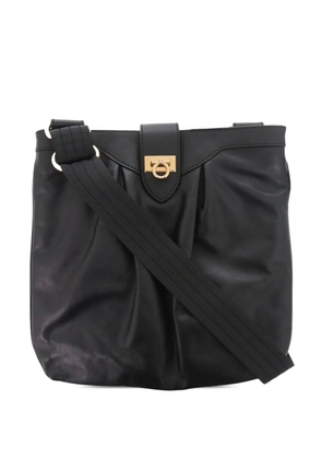 Ferragamo Pre-Owned 2000-2026 Leather Gancini crossbody bag - Black