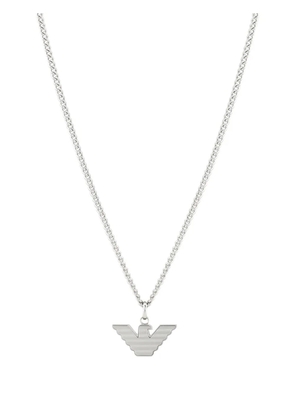 Emporio Armani logo-pendant necklace - Silver