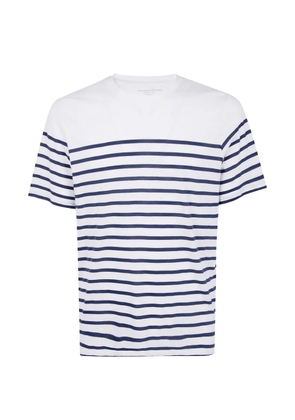 Majestic Homme horizontal-stripe T-shirt - White
