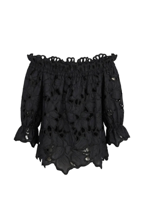 Ermanno Scervino broderie-anglaise off-the-shoulder blouse - Black