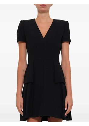 Alexander McQueen Leaf Crepe mini dress - Black