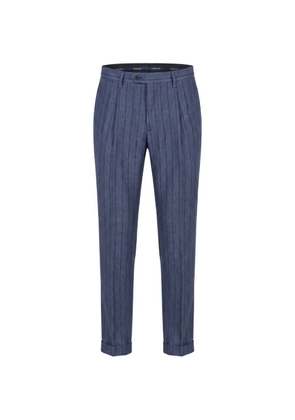 Drumohr pinstripe pleated trousers - Blue