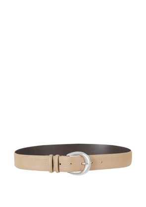 Orciani grained leather belt - Neutrals