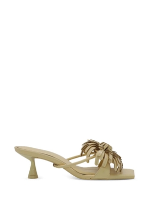Cult Gaia Alora floral-appliqué heeled sandals - Neutrals