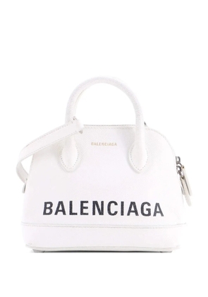 Balenciaga Pre-Owned Logo Ville Bag Leather XXS crossbody bag - White