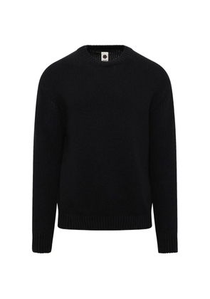 Vowels ribbed-trim sweater - Black