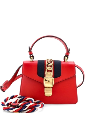 Gucci Pre-Owned Sylvie Top Handle Bag Leather Mini satchel - Red