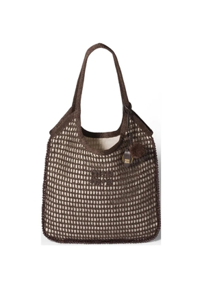Miu Miu Ivy raffia crochet bag - Brown