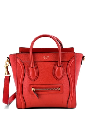 Celine Pre-Owned Luggage Bag Grainy Leather Nano crossbody bag - Red