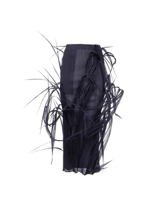 Issey Miyake Urban Jungle pleated fringed skirt - Black