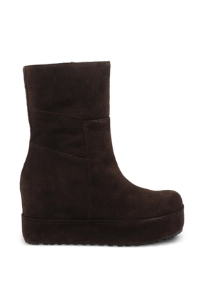 Paloma Barceló suede platform ankle boots - Brown