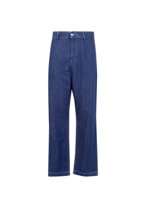 7 For All Mankind contrast-stitch wide-leg jeans - Blue