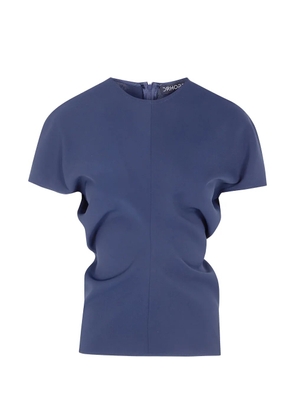 DRHOPE gathered-detail short-sleeve top - Blue