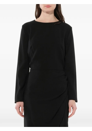 Givenchy long-sleeve draped dress - Black
