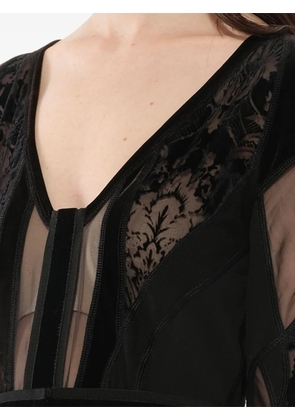 Givenchy Podium panelled lace-trim dress - Black