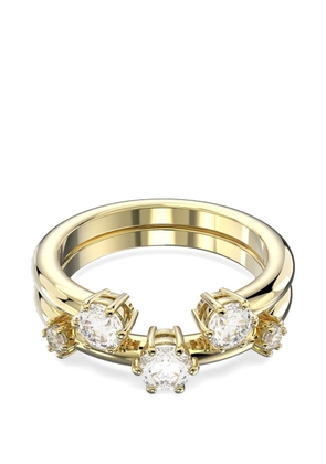 Swarovski Constella crystal rings (set of two) - Gold