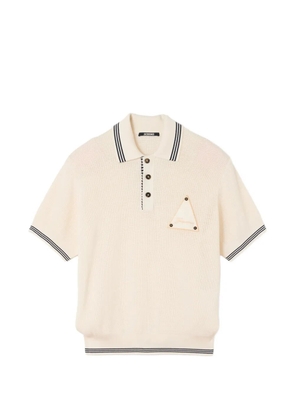 Jacquemus Le Polo Voilier stripe-trim polo shirt - Neutrals