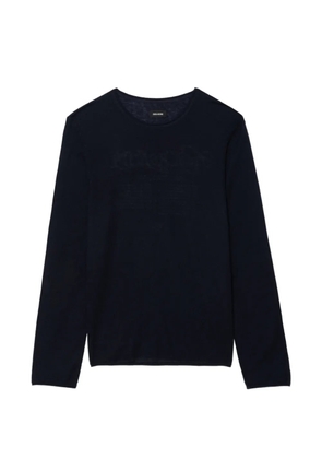 Zadig&Voltaire Teiss graphic-print cashmere sweater - Blue
