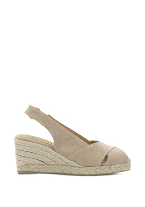 Castañer Diana crossover-strap wedge espadrilles - Neutrals