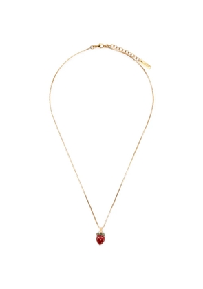 Saint Laurent strawberry-pendant necklace - Gold