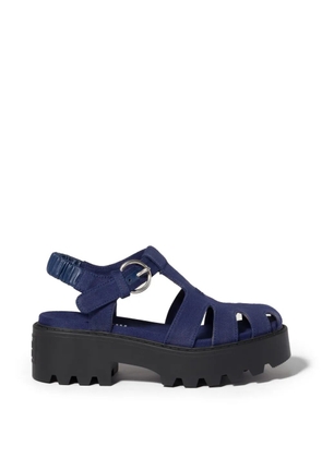 Miu Miu gabardine sandals - Blue
