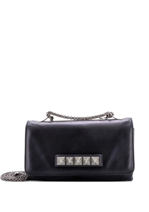 Valentino Garavani Pre-Owned Va Va Voom Crystal Studs Leather Medium clutch bag - Black