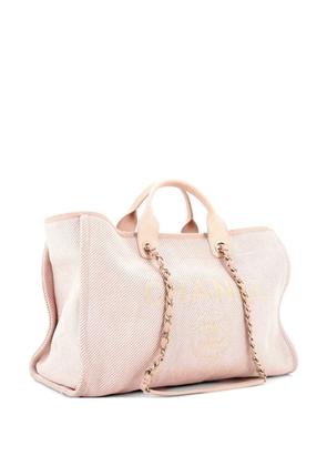 CHANEL Pre-Owned Deauville Mixed Fibers Large tote bag - Pink