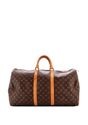Louis Vuitton Pre-Owned Keepall Bag Monogram Canvas 55 travel bag - Brown