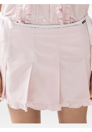 Miu Miu poplin pleated miniskirt - Pink