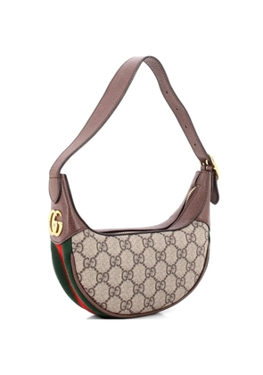 Gucci Pre-Owned Ophidia Half Moon Bag GG Coated Canvas Mini hobo bag - Brown
