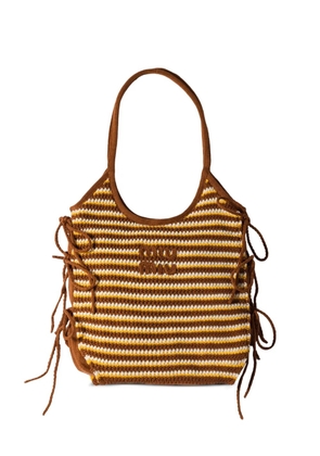 Miu Miu Ivy crochet bag - Brown