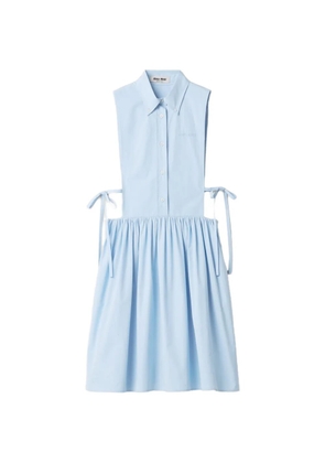 Miu Miu poplin side-tie dress - Blue