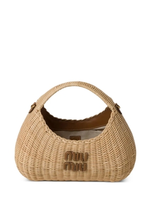 Miu Miu Wander wicker handbag - Neutrals