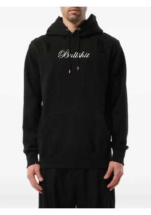 Mastermind Japan distressed skull-print hoodie - Black