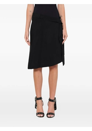 Lanvin asymmetric ruffled midi skirt - Black
