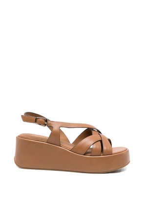 Bruno Premi crossover-strap platform sandals - Brown