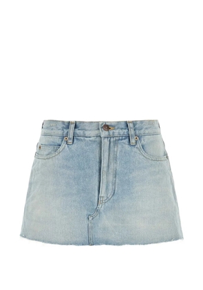 Balenciaga distressed-effect raw-cut shorts - Blue