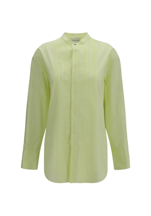 Forte Forte Les Fleurs embroidered poplin shirt - Green
