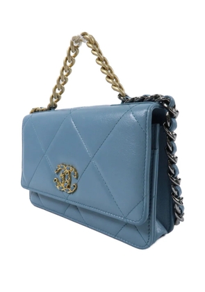 CHANEL Pre-Owned 19 CC-detail shoulder bag - Blue