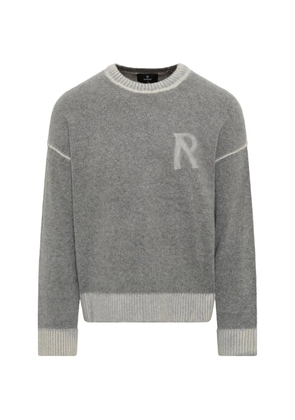 Represent logo-jacquard sweater - Grey