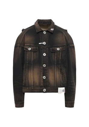 Maison MIHARA YASUHIRO cut-out denim jacket - Black