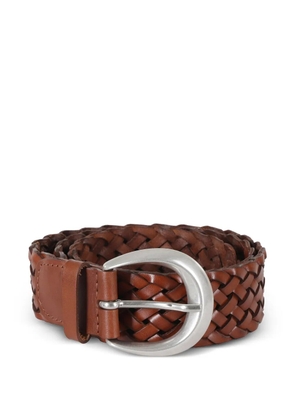 Orciani braided leather belt - Brown