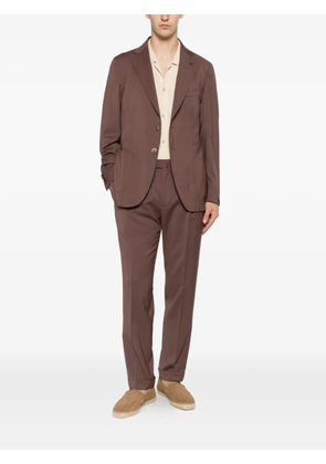 Santaniello single-breasted notch-lapel suit - Brown