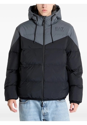 Ea7 Emporio Armani padded hooded jacket - Black