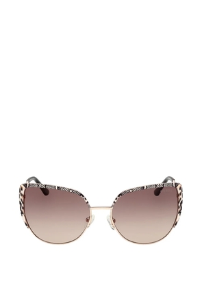 GUESS EYEWEAR animal-print cat-eye sunglasses - Gold