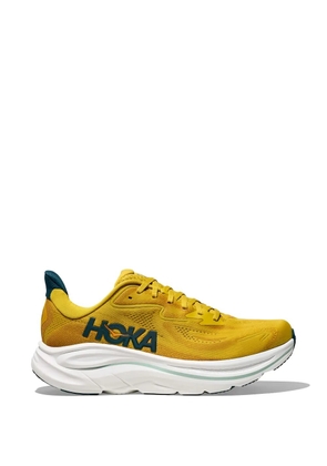 HOKA Clifton 10 logo-print lace-up sneakers - Yellow