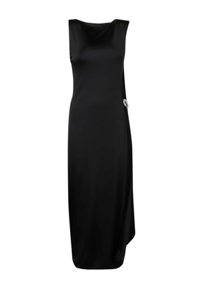 Victoria Beckham crystal-embellished draped midi dress - Black
